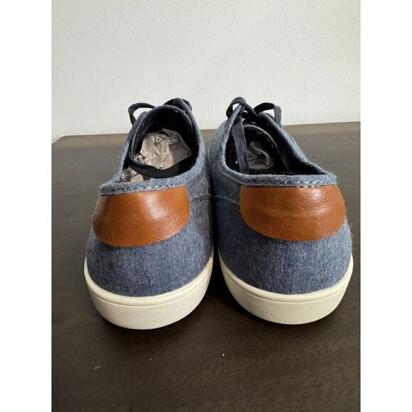 Steve Madden Fenta Blue Denim Lace Up Sneakers Shoes Men’s Size 10.5 Canvas - Picture 5 of 6